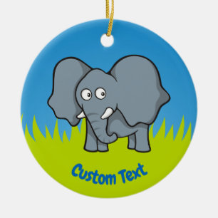 Cerâmica ornamento cerâmico de desenho animado de elefante