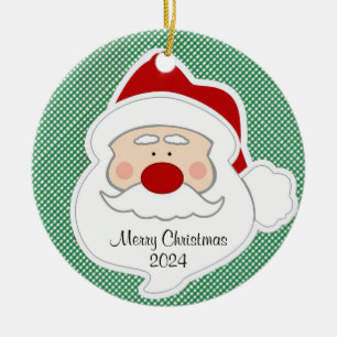 Cerâmica Ornamento cerâmico de Design de Natal Santa Claus