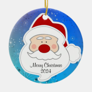 Cerâmica Ornamento cerâmico de Design de Natal Santa Claus