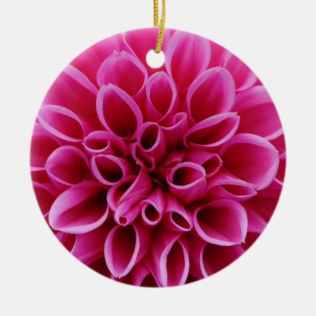 Cerâmica Ornamento Cerâmico de Flor Rosa (Frente)