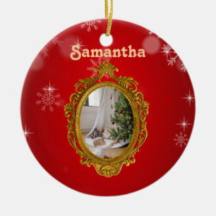 Cerâmica Ornamento Cerâmico de Foto Personalizado