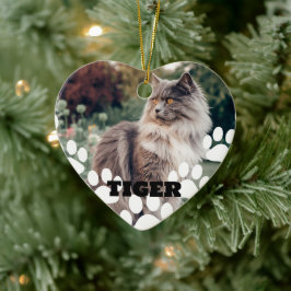 Cerâmica Ornamento Cerâmico de Gato Personalizado com Foto 