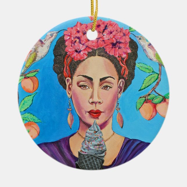 Cerâmica Ornamento Cerâmico de Gelo Charred (Frente)