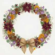 Ornamento Cerâmico de Grinalda de Natal Tropical