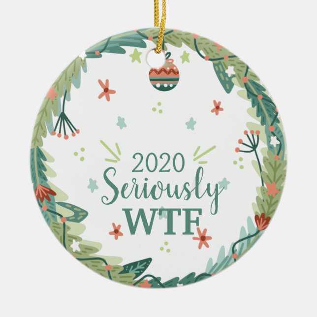Cerâmica Ornamento cerâmico de Natal 2020 (Frente)
