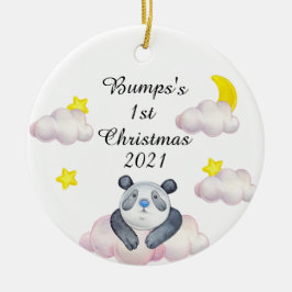 Cerâmica Ornamento cerâmico de natal de primeira bump