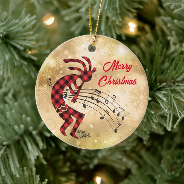 Cerâmica Ornamento Cerâmico de Natal Kokopelli (Árvore)