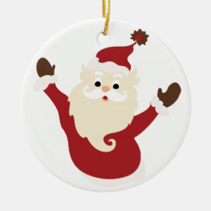Cerâmica Ornamento cerâmico de Papais noeis de Natal