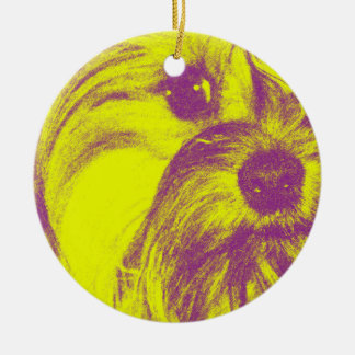 Cerâmica Ornamento cerâmico de Yorkie