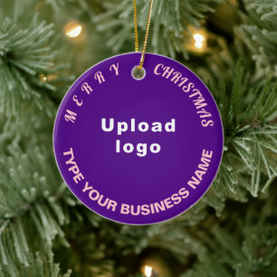 Cerâmica Ornamento cerâmico do círculo roxo de Natal comerc