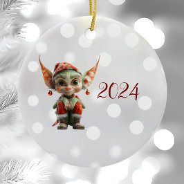Cerâmica Ornamento Cerâmico do Elf de Natal Goblin