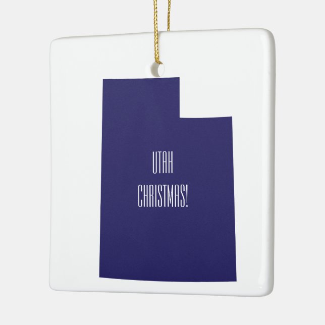 Cerâmica Ornamento Cerâmico Personalizado De Natal De Utah (Esquerda)