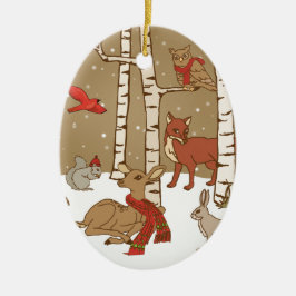 Cerâmica Ornamento cerâmico personalizado de Woodland Chris