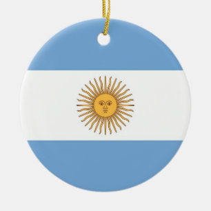 Cerâmica Ornamento com a bandeira de Argentina