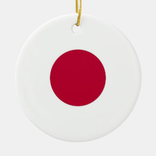 Cerâmica Ornamento com a bandeira de Japão