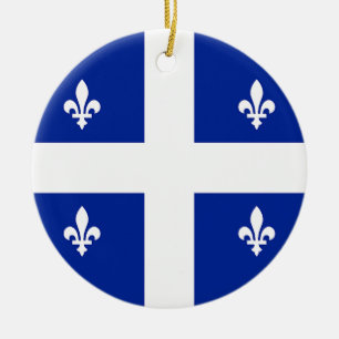 Cerâmica Ornamento com a bandeira de Quebeque, Canadá