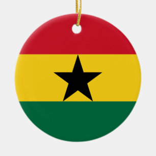 Cerâmica Ornamento com bandeira de Gana