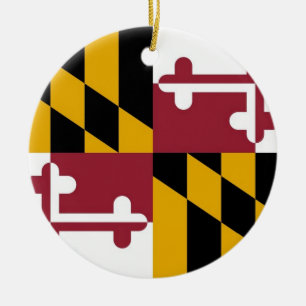 Cerâmica Ornamento com bandeira de Maryland
