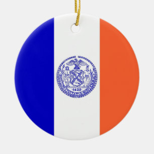 Cerâmica Ornamento com bandeira de Nova York