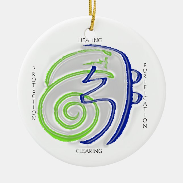 Cerâmica Ornamento cura de Reiki (Frente)