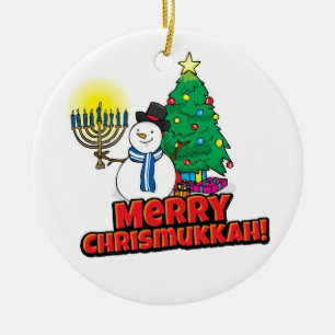 Cerâmica Ornamento da árvore de Chrismukkah