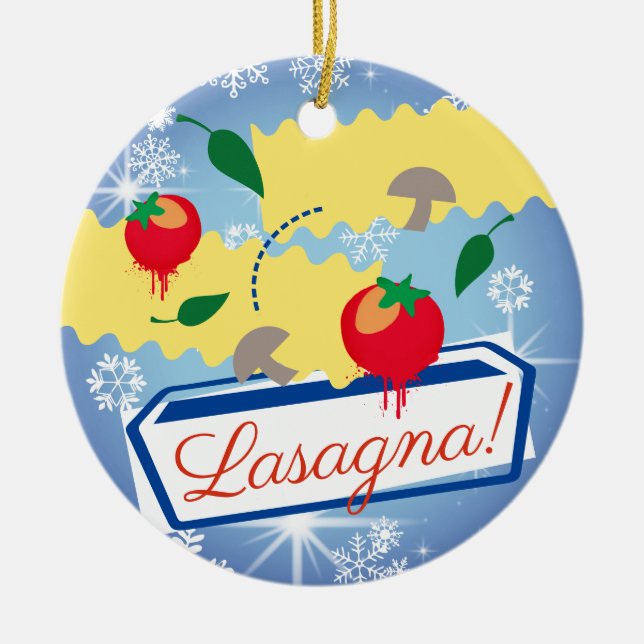 Cerâmica Ornamento da árvore de Natal da comida italiana de (Frente)
