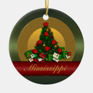 Cerâmica Ornamento da árvore de Natal de Mississippi