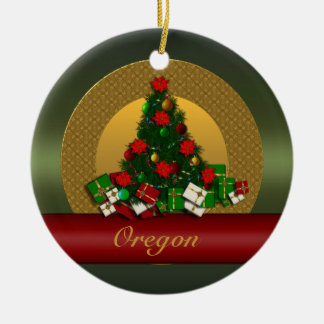 Cerâmica Ornamento da árvore de Natal de Oregon