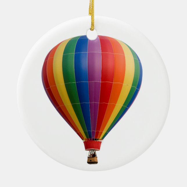 Cerâmica Ornamento da árvore de Natal do balão de ar quente (Traseira)