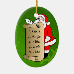 Cerâmica Ornamento da árvore de Natal do papai noel