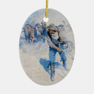Cerâmica Ornamento da Árvore de Natal dos Cavalos de Corte