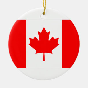 Cerâmica Ornamento da bandeira de Canadá