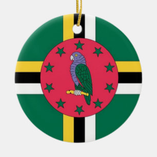 Cerâmica Ornamento da bandeira de Dominica