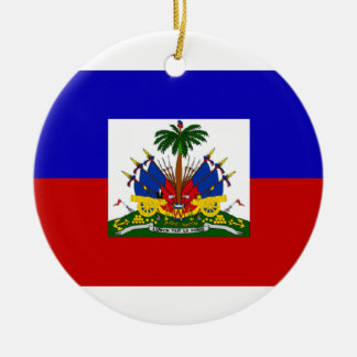 CERÂMICA ORNAMENTO DA BANDEIRA DE HAITI