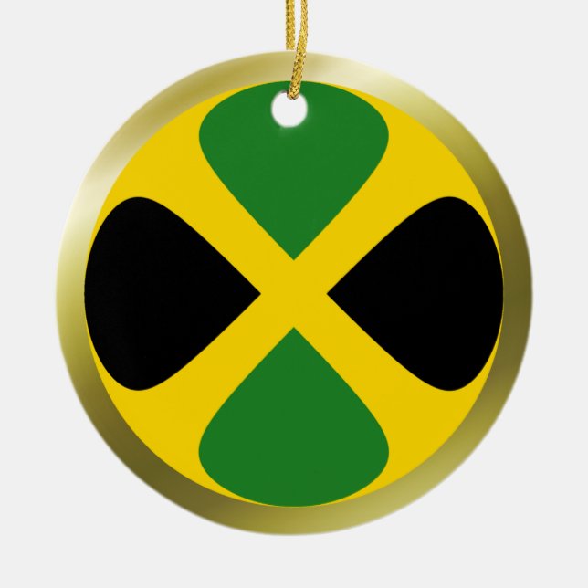 Cerâmica Ornamento da bandeira de Jamaica (Frente)