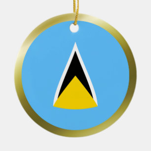 Cerâmica Ornamento da bandeira de Lucia de santo
