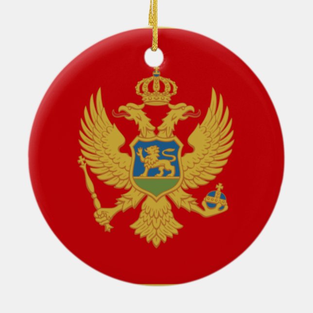 Cerâmica Ornamento da Bandeira de Montenegro (Traseira)