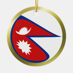 Cerâmica Ornamento da bandeira de Nepal