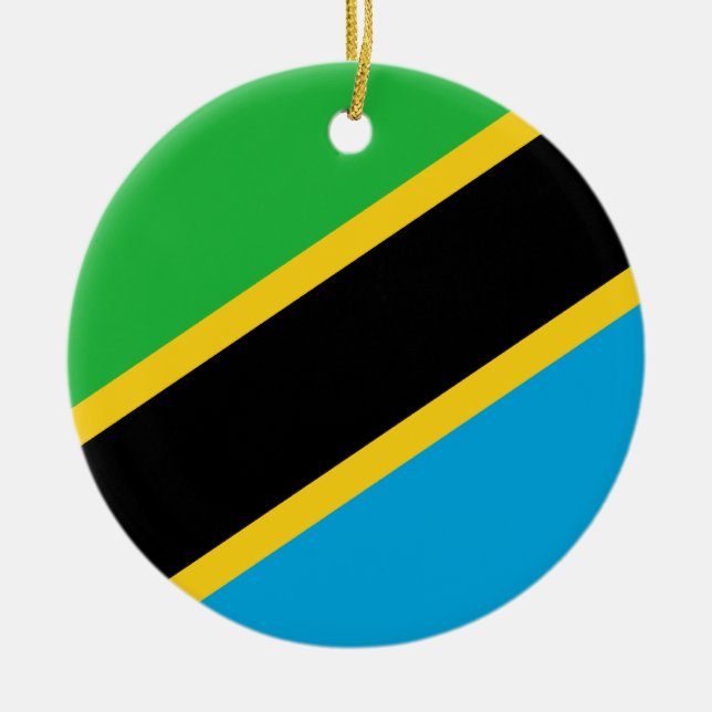 Cerâmica Ornamento da bandeira de Tanzânia (Frente)