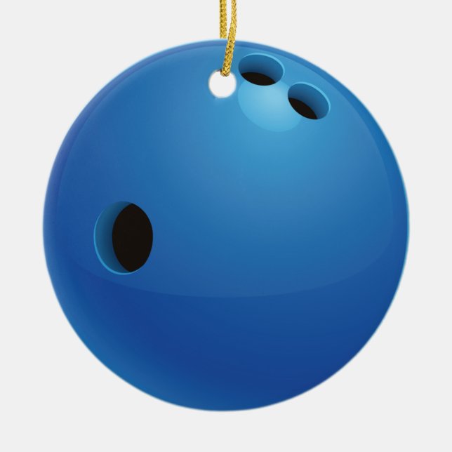 Cerâmica Ornamento da bola de boliche (Frente)