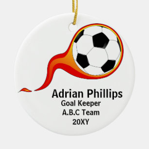Cerâmica Ornamento da bola de futebol