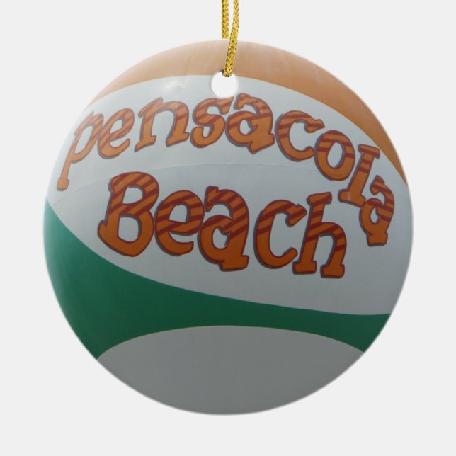 Cerâmica Ornamento da bola de praia (Frente)