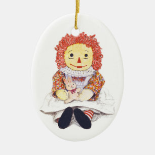 Cerâmica Ornamento da boneca de pano