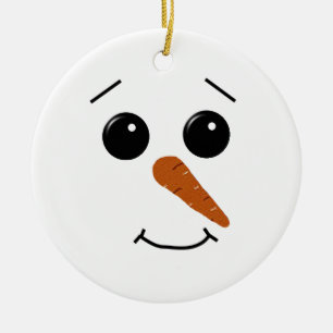 Cerâmica Ornamento da cara do boneco de neve