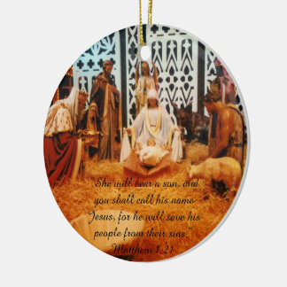 Cerâmica Ornamento da cena da natividade do 1:21 de Matthew