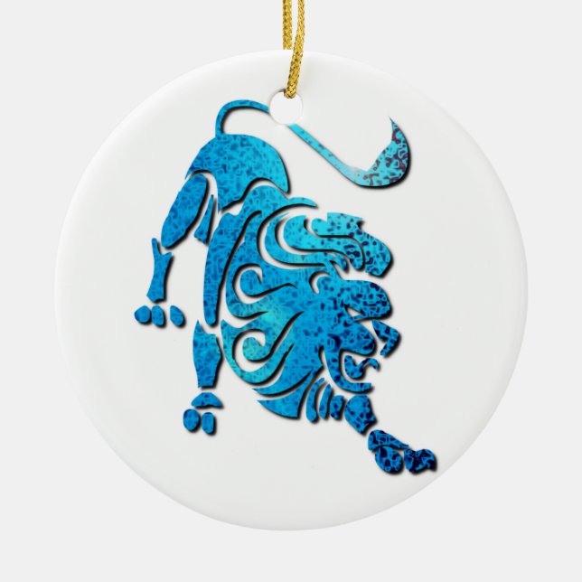 Cerâmica Ornamento da constelação de Leo (Frente)