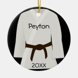 Cerâmica Ornamento da correia de Brown das artes marciais