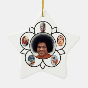 Cerâmica Ornamento da decoração de Sathya Sai Baba
