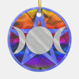 Cerâmica Ornamento da deusa triplicar-se do Pentagram de