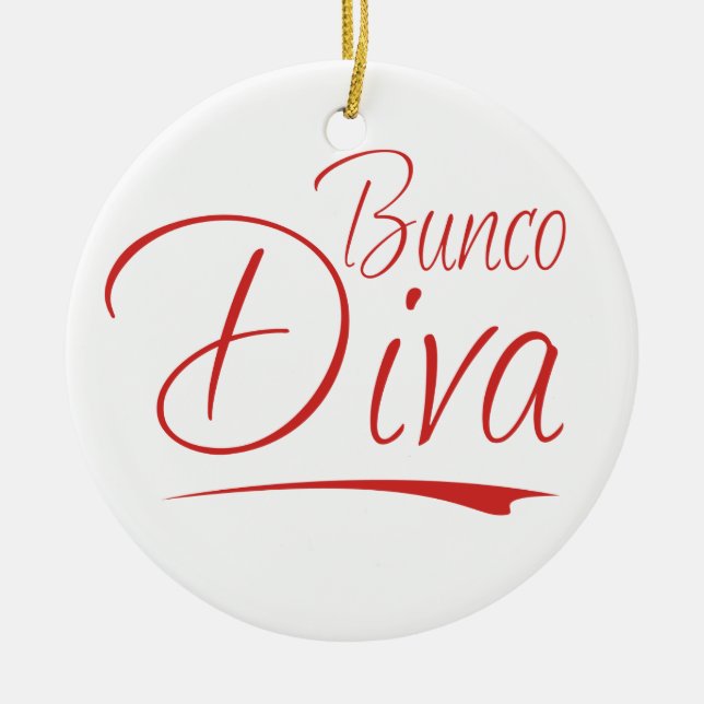 Cerâmica Ornamento da diva de Bunco (Frente)